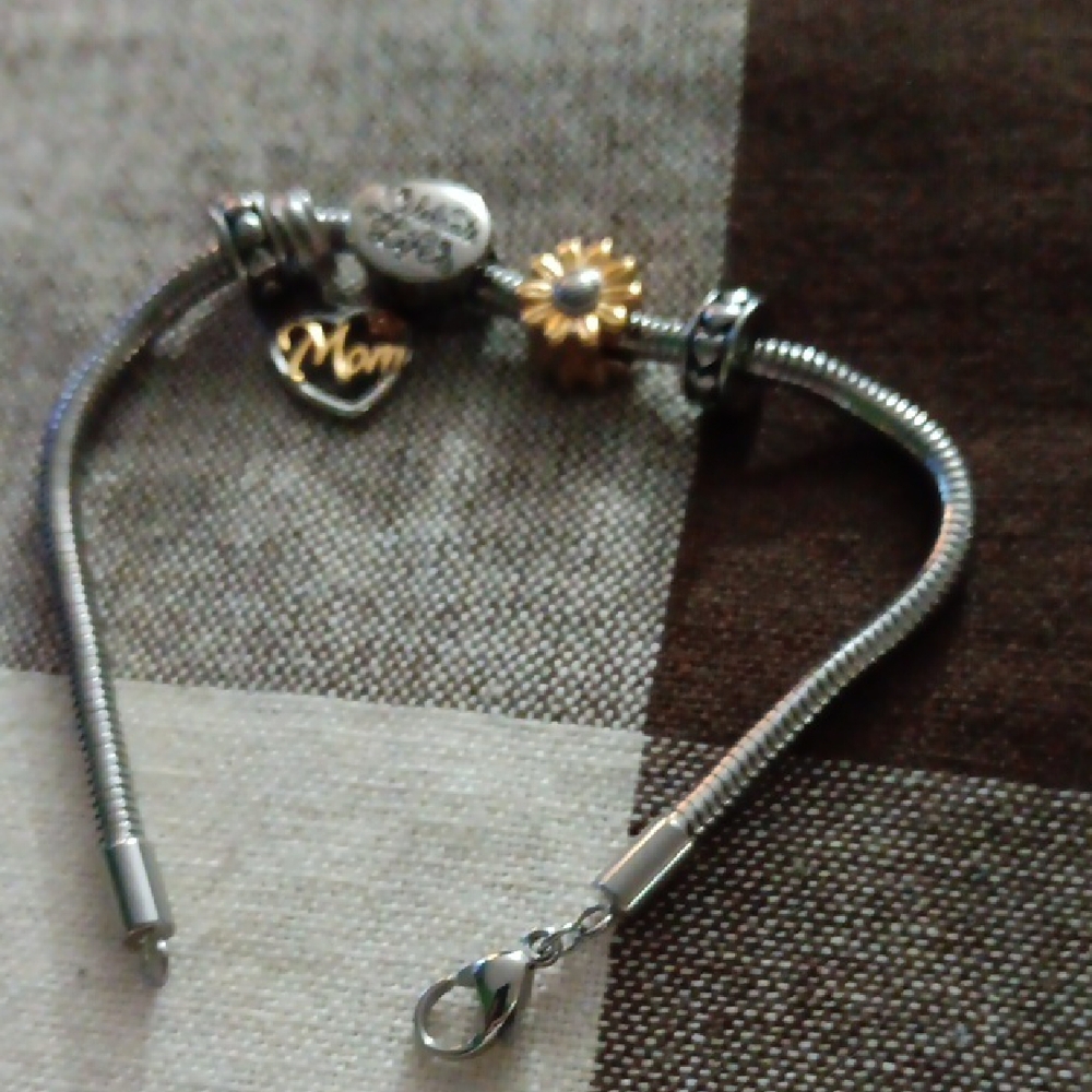 Elegant Silver and Gold Bracelet